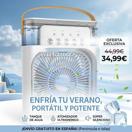 Ventilador humidificador de nebulización blanco